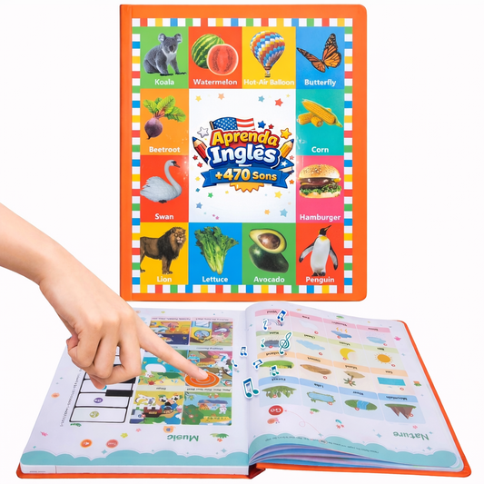 Livro Sonoro Aprenda Inglês Kids + Brindes