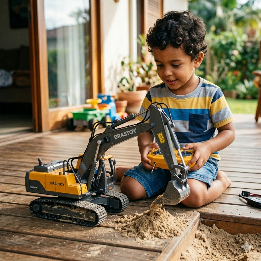 Escavadeira RC Profissional - O brinquedo que une diversão, aprendizado e coleção