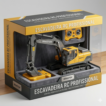 Escavadeira RC Profissional - O brinquedo que une diversão, aprendizado e coleção