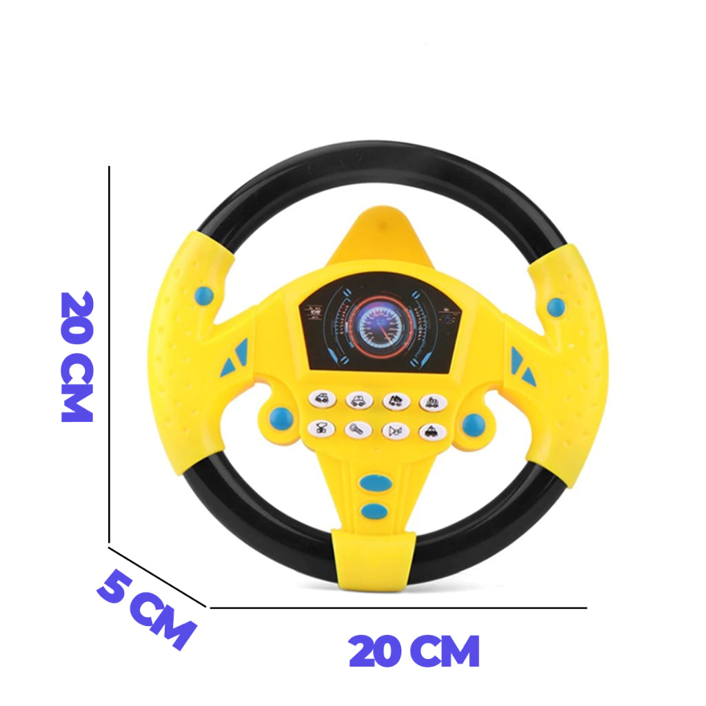 Volante Interativo Infantil com Som, Luzes e Rotação 360°