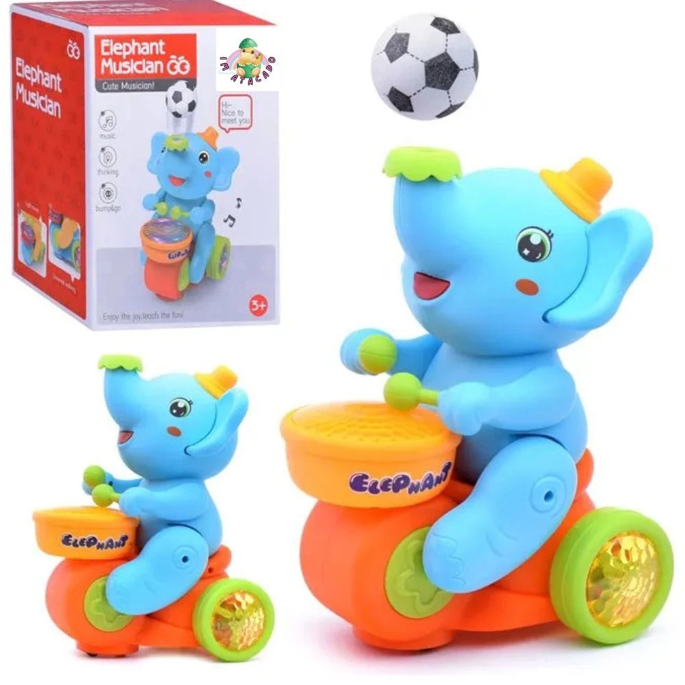 Elefante Musical Interativo com Luzes e Sons