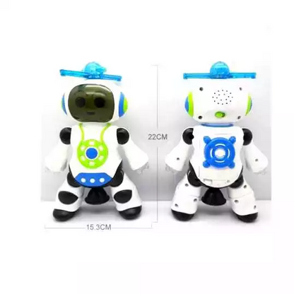 Robô Dançante com Helicóptero, Luzes LED e Som