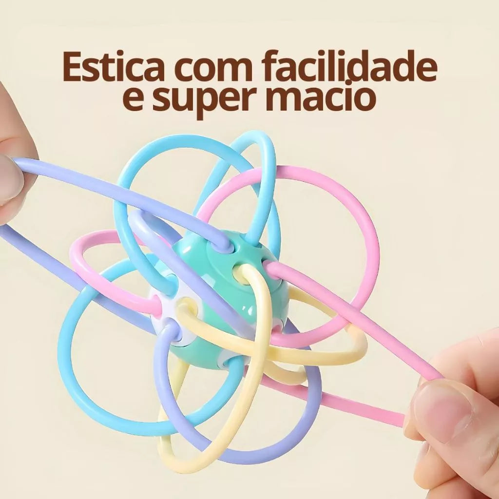 Bolinha de Silicone para Bebês – Mordedor Seguro + Estímulo Sensorial