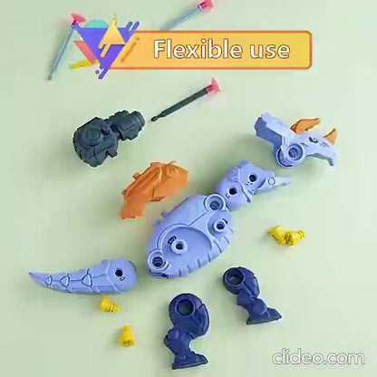 Kit 4 Dinossauros Monta e Desmonta Educativo com Ferramentas