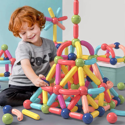 Blocos De Construção 3d Magnéticos 128 Peças